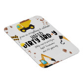 Magnet Flexible Dirty 3e année Troisième anniversaire Invitation (Côté Droit)