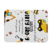 Magnet Flexible Dirty 3e année Troisième anniversaire Invitation (Horizontal)