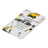 Magnet Flexible Dirty 3e année Troisième anniversaire Invitation (Côté Gauche)