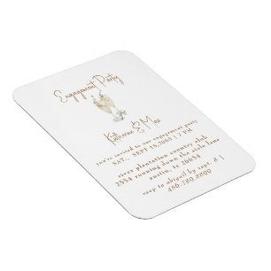 Magnet Flexible Discours de toast de champagne pour une fête de fi