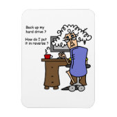 Magnet Flexible Disque Dur Sauvegarde Humoristique (Vertical)