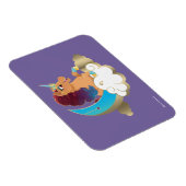 Magnet Flexible Divine la licorne | Lune et nuages (Côté Droit)