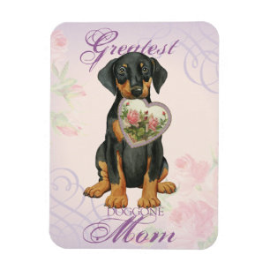 Magnet Flexible Doberman Pinscher Heart Mom