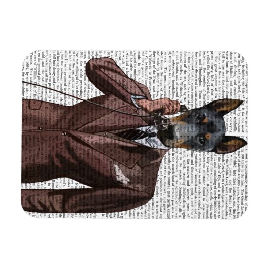 Magnet Flexible Doberman sur téléphone (Horizontal)