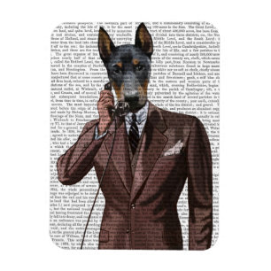 Magnet Flexible Dobermann au téléphone