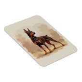 Magnet Flexible Dobermann Pinscher marron rouille rouge (Côté Droit)