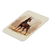 Magnet Flexible Dobermann Pinscher marron rouille rouge (Côté Gauche)