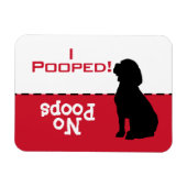 Magnet Flexible Dog Dog To Go Potty Poop Magnet, beagle hound (Horizontal)