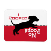 Magnet Flexible Dog Dog To Go Potty Poop Magnet, dachshund doxie (Horizontal)