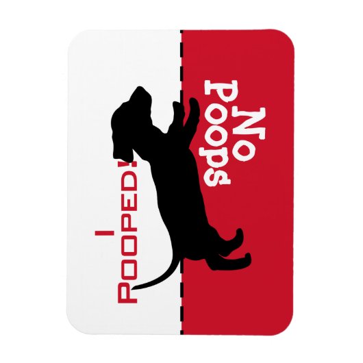 Magnet Flexible Dog Dog To Go Potty Poop Magnet, dachshund doxie (Vertical)