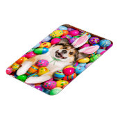 Magnet Flexible Dog Laying on Easter Eggs (Côté Gauche)