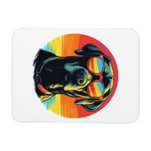 Magnet Flexible Dog with Sunglasses (Horizontal)