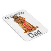 Magnet Flexible Dogue de Bordeaux Papa (Côté Droit)