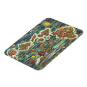 Magnet Flexible Dole 1950 Carte de Hawaii Joseph Feher Oil Paint (Côté Gauche)