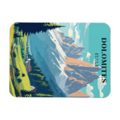 Magnet Flexible Dolomites Italie Montagnes Voyage (Horizontal)