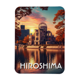 Magnet Flexible Dôme de la paix de Hiroshima au Japon, voyage vint