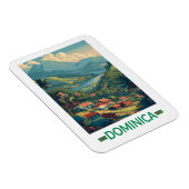 Magnet Flexible Dominica Travel Art Vintage (Côté Droit)