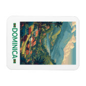 Magnet Flexible Dominica Travel Art Vintage (Horizontal)