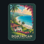 Magnet Flexible Dominican Republic Beach Illustration Travel Art<br><div class="desc">Dominican Republic in a vector art style. From relaxing in Punta Cana to exploring the historic streets of Santo Domingo or adventuring in the mountains of Jarabacoa,  this destination offers the perfect mix of relaxation and exploration.</div>