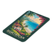 Magnet Flexible Dominican Republic Beach Illustration Travel Art (Côté Gauche)