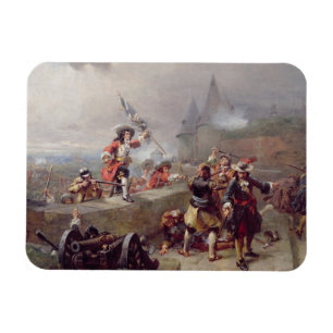 Magnet Flexible Donnant l'assaut à les remparts (huile sur la