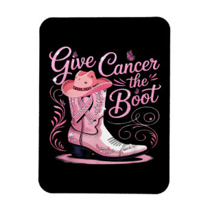 Magnet Flexible Donnez le coup de pied au cancer du sein Ruban ros