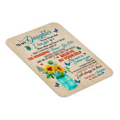 Magnet Flexible Dons de filles| Lettre À Ma Fille De Maman (Côté Droit)