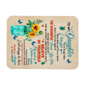 Magnet Flexible Dons de filles| Lettre À Ma Fille De Maman (Horizontal)