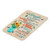 Magnet Flexible Dons de filles| Lettre À Ma Fille De Maman (Côté Gauche)