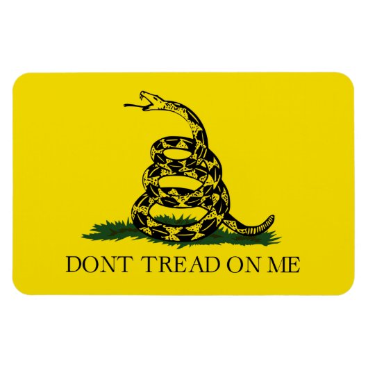 Magnet Flexible DONT TREAD ON ME Rattlesnake Snake Revolution Flag (Horizontal)