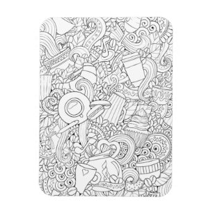 Magnet Flexible Doodé Café Et Thé