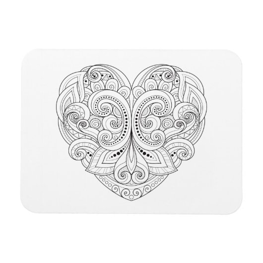 Magnet Flexible Doodle cardiaque Abstrait (Horizontal)