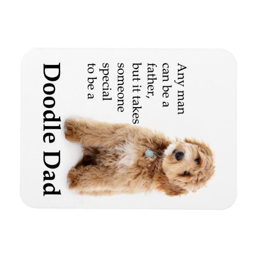 Magnet Flexible Doodle Chien Papa (Horizontal)