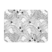 Magnet Flexible Doodle chinois de poisson (Horizontal)