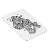 Magnet Flexible Doodle de champignons magiques dessinés à la main (Côté Droit)