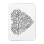 Magnet Flexible Doodle de coeur ailé (Vertical)