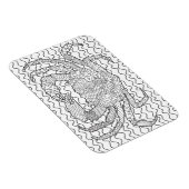 Magnet Flexible Doodle de crabe marin détaillé (Côté Droit)