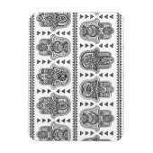 Magnet Flexible Doodle de Hamsa tiré par la main indienne (Vertical)