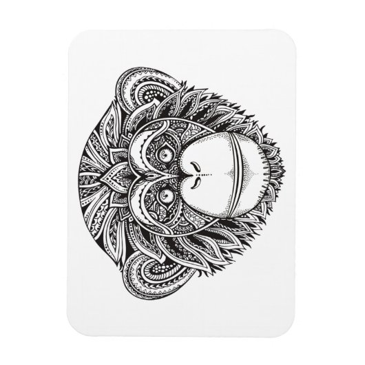 Magnet Flexible Doodle de l'illusion du singe (Vertical)