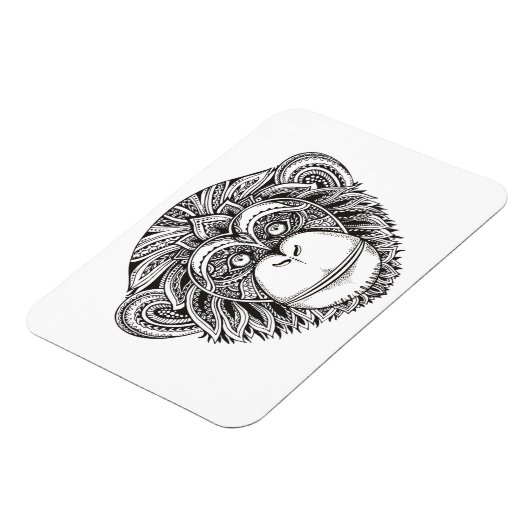 Magnet Flexible Doodle de l'illusion du singe (Côté Gauche)