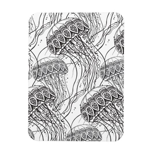 Magnet Flexible Doodle de poisson de gelée (Vertical)