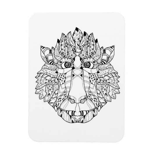 Magnet Flexible Doodle de tête de singe (Vertical)