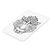 Magnet Flexible Doodle de tête de singe (Côté Gauche)