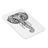 Magnet Flexible Doodle de tête d'éléphant (Côté Droit)