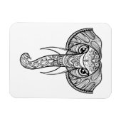 Magnet Flexible Doodle de tête d'éléphant (Horizontal)