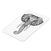 Magnet Flexible Doodle de tête d'éléphant (Côté Gauche)