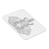 Magnet Flexible Doodle de tête d'éléphant 2 (Côté Droit)