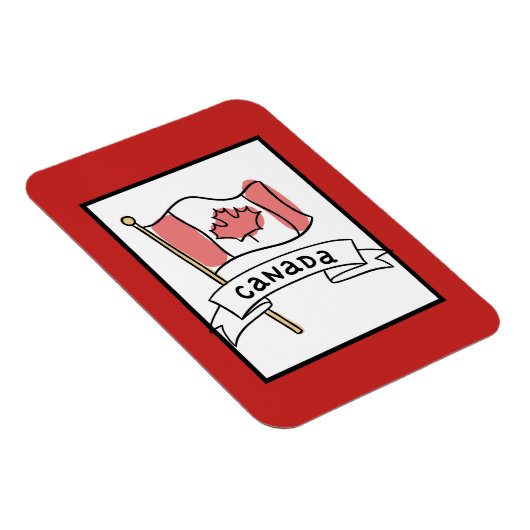 Magnet Flexible Doodle drapeau du Canada (Côté Droit)