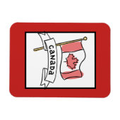 Magnet Flexible Doodle drapeau du Canada (Horizontal)