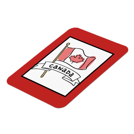Magnet Flexible Doodle drapeau du Canada (Côté Gauche)